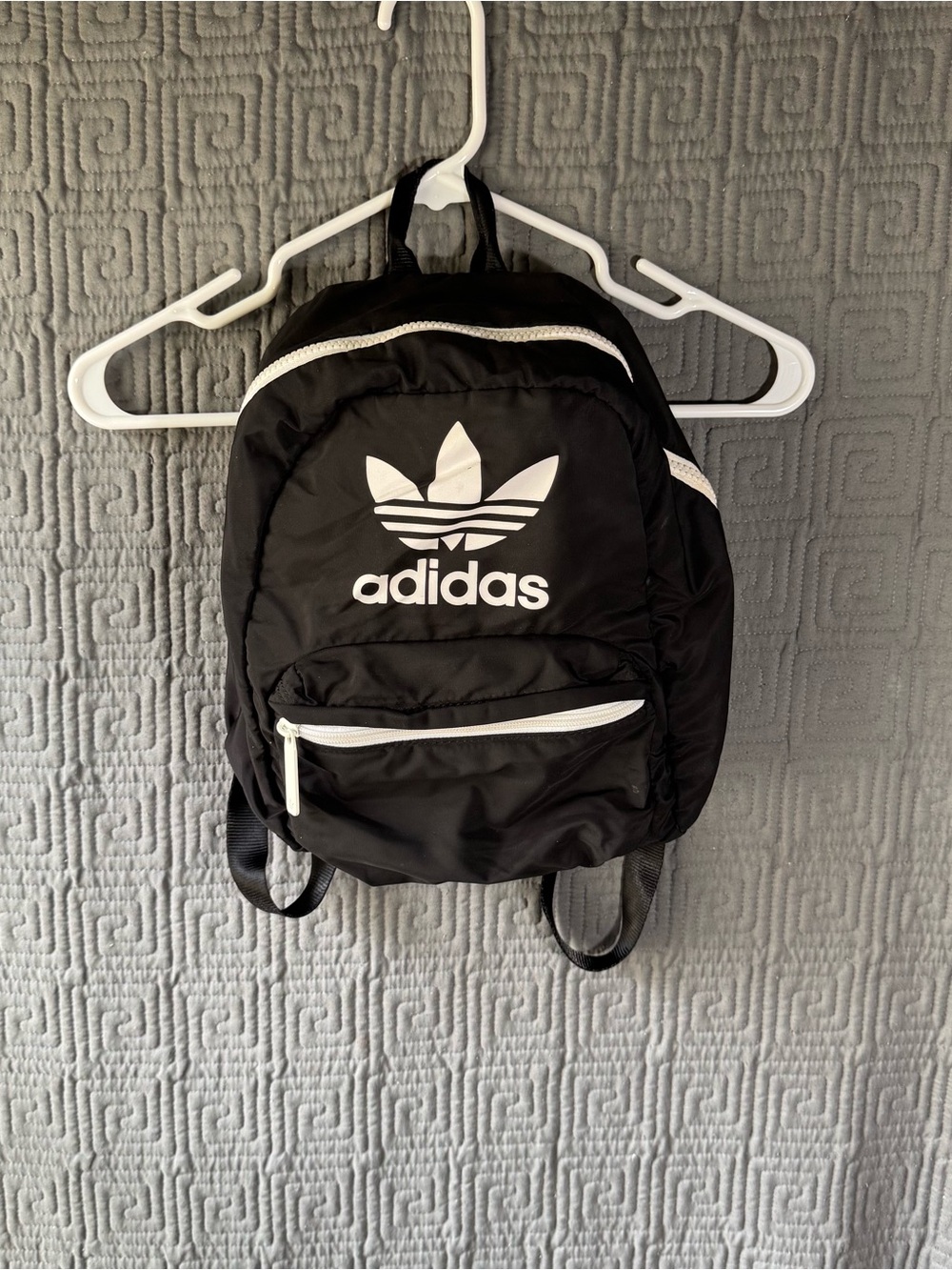 adidas Originals Mini Backpack Black White Trefoil Logo Travel Bag Purse 0136720